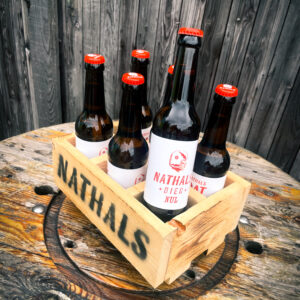Nathals - Nul: Houten krat met 6 flessen